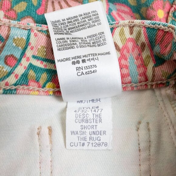 MOTHER The Curbster Shorts Under The Rug Floral Boho Retro - Picture 16 of 16